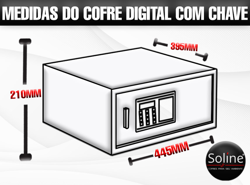Cofre Digital para Hotéis e Pousadas com Espaço para Notebook SC01W